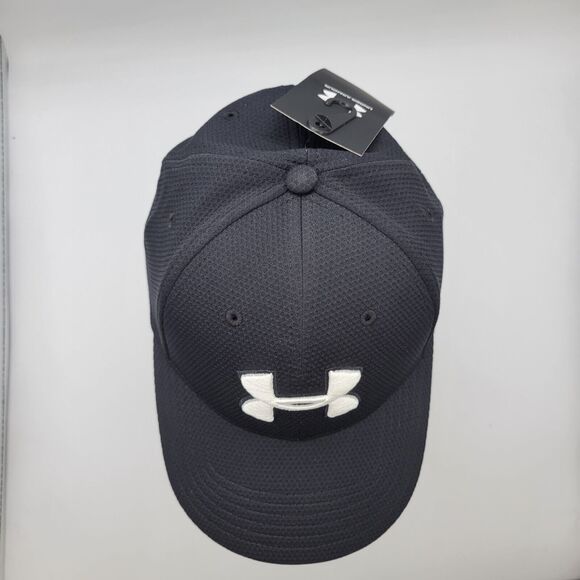 Under Armour Blitzing II Mens Womens Large XL Hat Stretch Fit Cap Black HeatGear - Picture 6 of 10